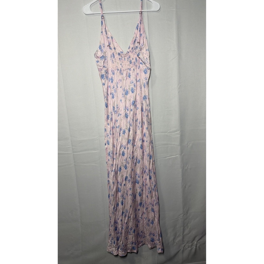 wild fable Pink Floral Maxi Dress with Blue Print - Picture 2 of 3